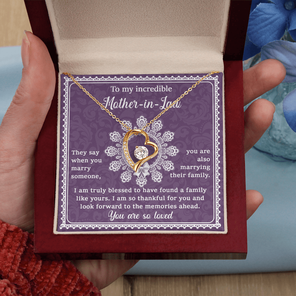 Forever Love Necklace – Mother - in - Law Love Gift - TreasuredTale