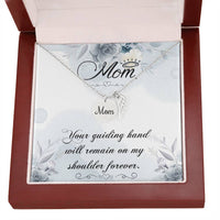 Memorial Necklace / Remembrance Necklace with Angel Wing - Mom, Your Guiding Hand - Mother's Day Memorial Gift