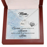 Memorial Necklace / Remembrance Necklace with Angel Wing - Mom, Because Someone We Love  - Mother's Day Memorial Gift