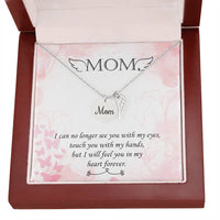 Memorial Necklace / Remembrance Necklace with Angel Wing - Mom, I Can No Longer - Mother's Day Memorial Gift