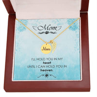 Memorial Necklace / Remembrance Necklace with Angel Wing - Mom, I'll Hold You  - Mother's Day Memorial Gift