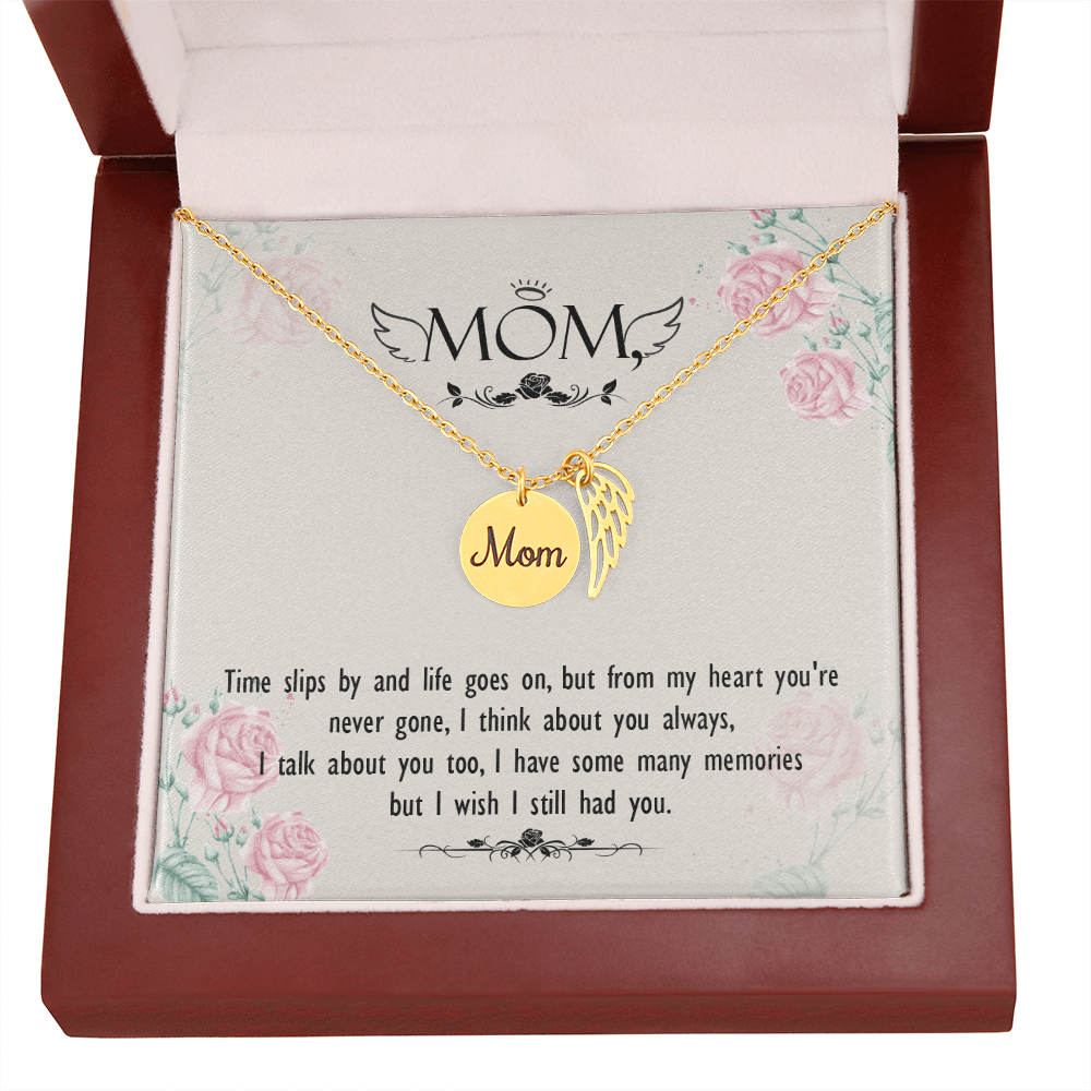 Angel Wing Necklace to Honor Late Mom - TreasuredTale