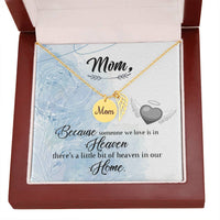 Memorial Necklace / Remembrance Necklace with Angel Wing - Mom, Because Someone We Love  - Mother's Day Memorial Gift