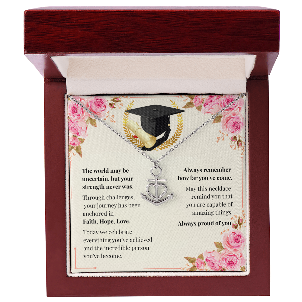 Anchor Pendant Necklace - Graduation