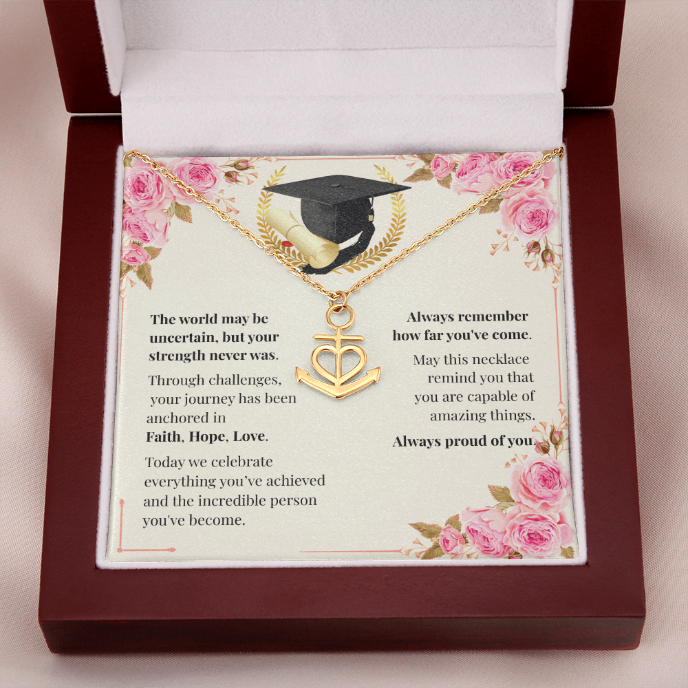 Anchor Pendant Necklace - Graduation
