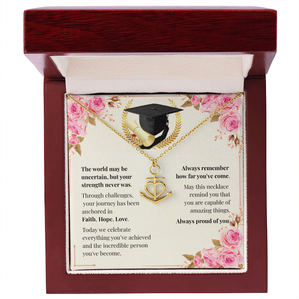 Anchor Pendant Necklace - Graduation