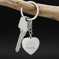 Engraved Heart Keychain for Mom - Mother's Day Gift