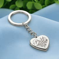 Engraved Heart Keychain for Mom - Mother's Day Gift - Best Mom Ever