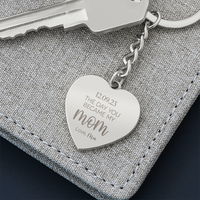 Engraved Heart Keychain for Mom - Mother's Day Gift