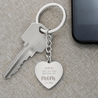 Engraved Heart Keychain for Mom - Mother's Day Gift
