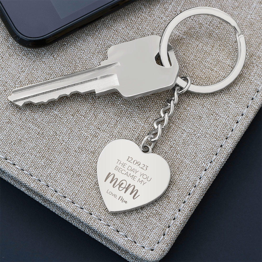 Engraved Heart Keychain for Mom - Mother's Day Gift