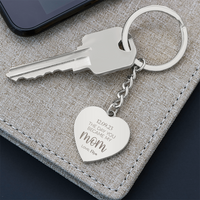 Engraved Heart Keychain for Mom - Mother's Day Gift