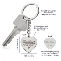 Engraved Heart Keychain for Mom - Mother's Day Gift - American Mama