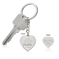 Engraved Heart Keychain for Mom - Mother's Day Gift