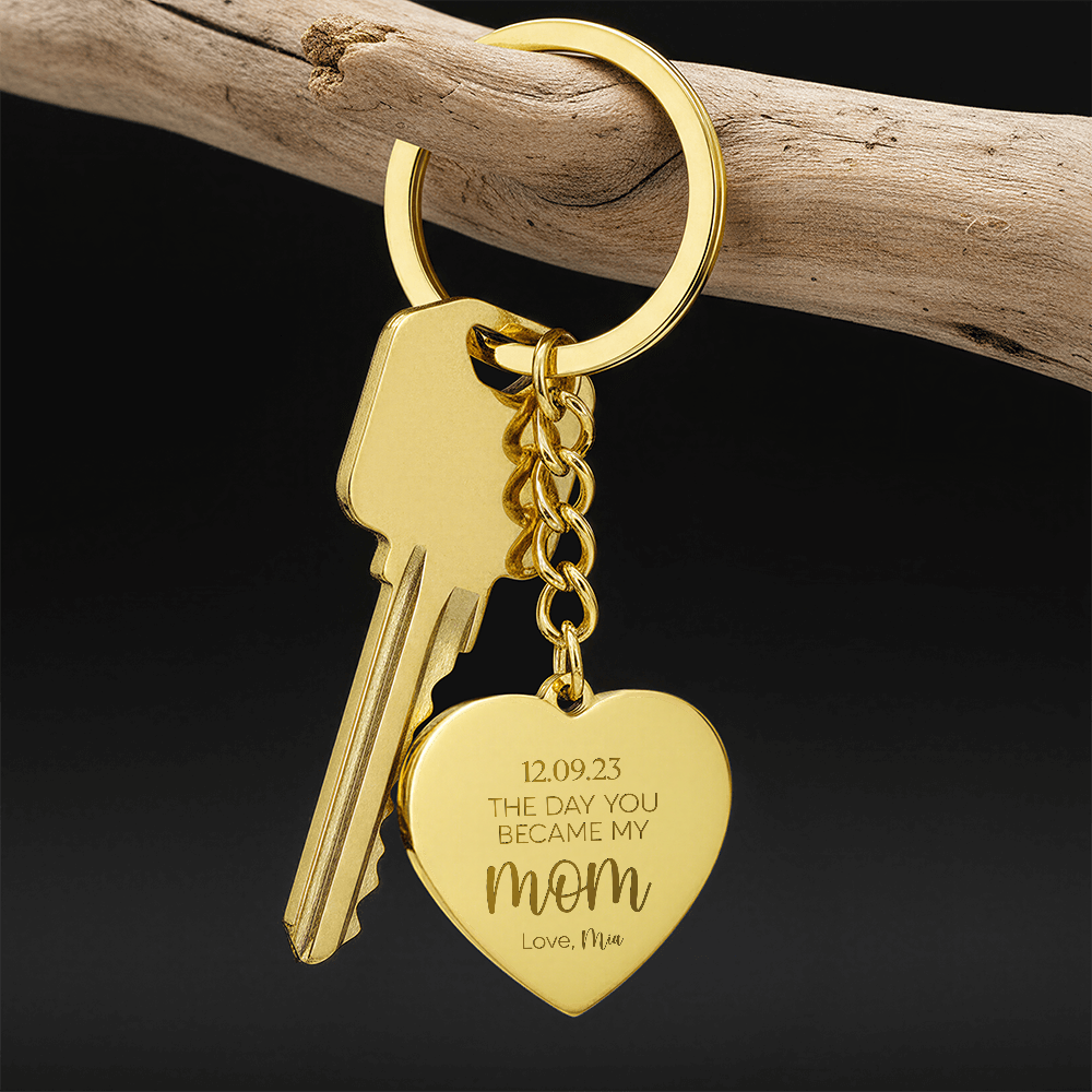 Engraved Heart Keychain for Mom - Mother's Day Gift