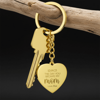 Engraved Heart Keychain for Mom - Mother's Day Gift