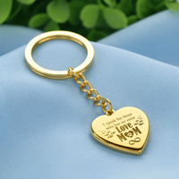 Engraved Heart Keychain for Dog Mom - Mother's Day Gift