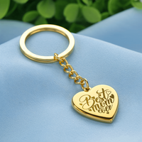 Engraved Heart Keychain for Mom - Mother's Day Gift - Best Mom Ever