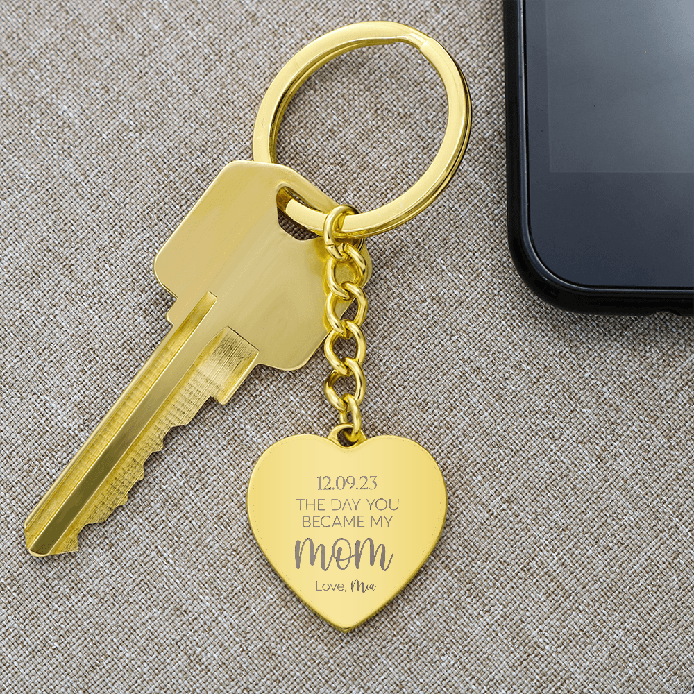 Engraved Heart Keychain for Mom - Mother's Day Gift