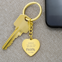 Engraved Heart Keychain for Mom - Mother's Day Gift