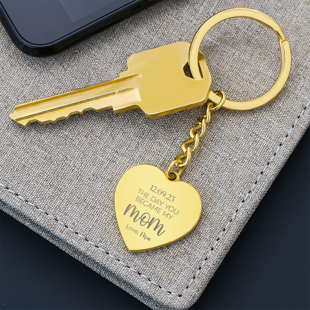 Engraved Heart Keychain for Mom - Mother's Day Gift