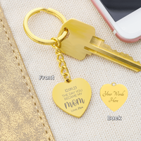 Engraved Heart Keychain for Mom - Mother's Day Gift