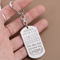 Personalized Engraved Keychain for Mom - Mother's Day Gift - The Day You Become My Mom