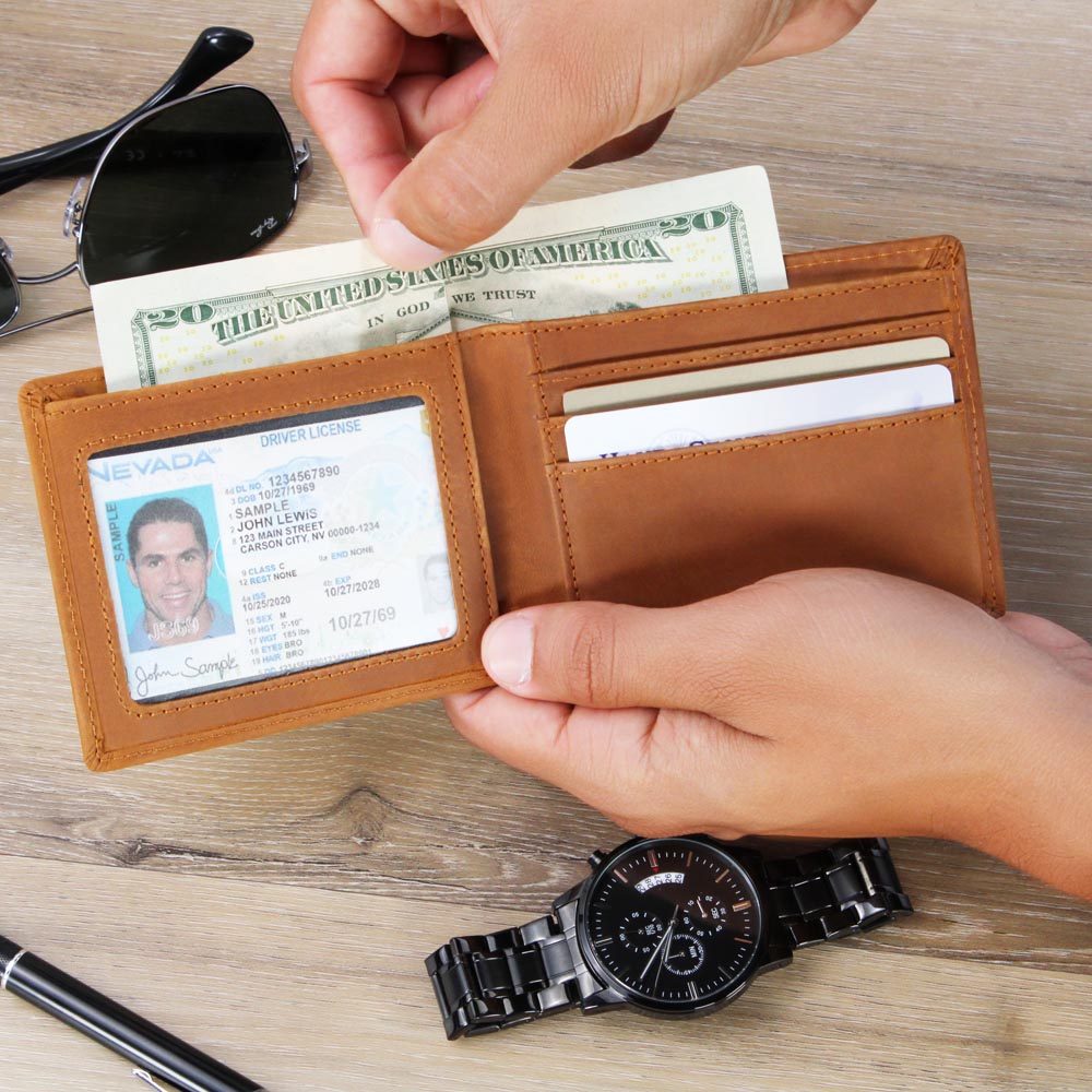 Graphic Leather Wallet - Graduation