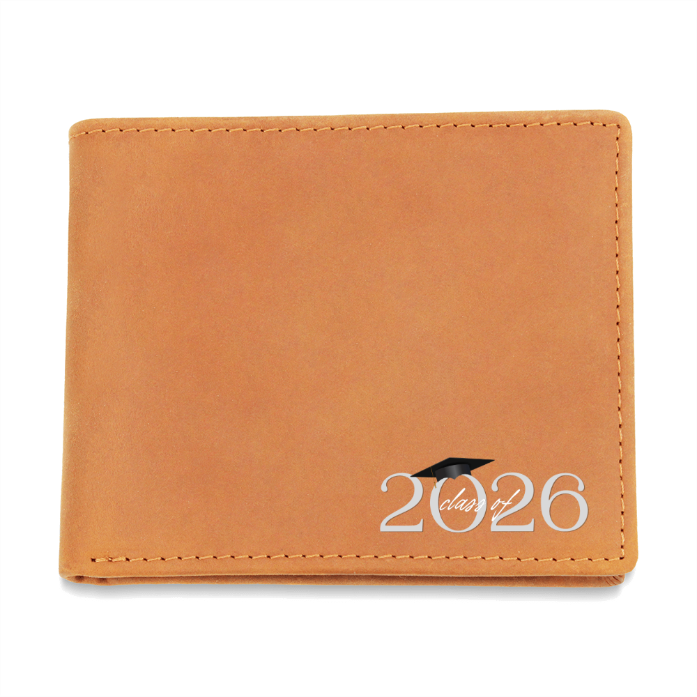 Graphic Leather Wallet - Graduation