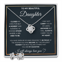 Love Knot Necklace & Earring Set for Daughter - Mother's Day Gift
