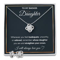 Love Knot Necklace & Earring Set for Daughter - Mother's Day Gift