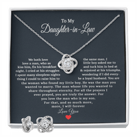 Love Knot Necklace & Earring Set for Daughter-In-Law - Mother's Day Gift