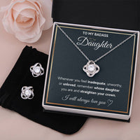 Love Knot Necklace & Earring Set for Daughter - Mother's Day Gift