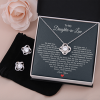 Love Knot Necklace & Earring Set for Daughter-In-Law - Mother's Day Gift
