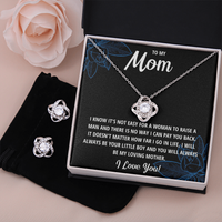 Love Knot Necklace & Earring Set for Mom - Mother's Day Gift