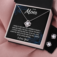 Love Knot Necklace & Earring Set for Mom - Mother's Day Gift