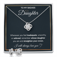 Love Knot Necklace & Earring Set for Daughter - Mother's Day Gift
