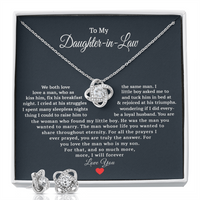 Love Knot Necklace & Earring Set for Daughter-In-Law - Mother's Day Gift