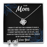 Love Knot Necklace & Earring Set for Mom - Mother's Day Gift