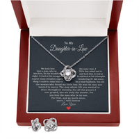 Love Knot Necklace & Earring Set for Daughter-In-Law - Mother's Day Gift