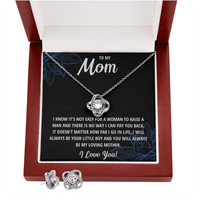 Love Knot Necklace & Earring Set for Mom - Mother's Day Gift