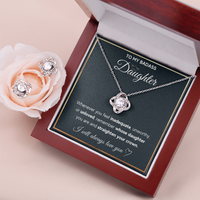 Love Knot Necklace & Earring Set for Daughter - Mother's Day Gift