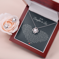 Love Knot Necklace & Earring Set for Daughter-In-Law - Mother's Day Gift