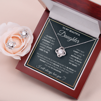 Love Knot Necklace & Earring Set for Daughter - Mother's Day Gift