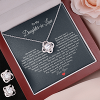 Love Knot Necklace & Earring Set for Daughter-In-Law - Mother's Day Gift