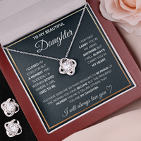 Love Knot Necklace & Earring Set for Daughter - Mother's Day Gift