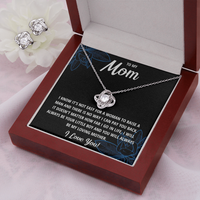 Love Knot Necklace & Earring Set for Mom - Mother's Day Gift