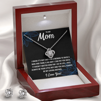 Love Knot Necklace & Earring Set for Mom - Mother's Day Gift