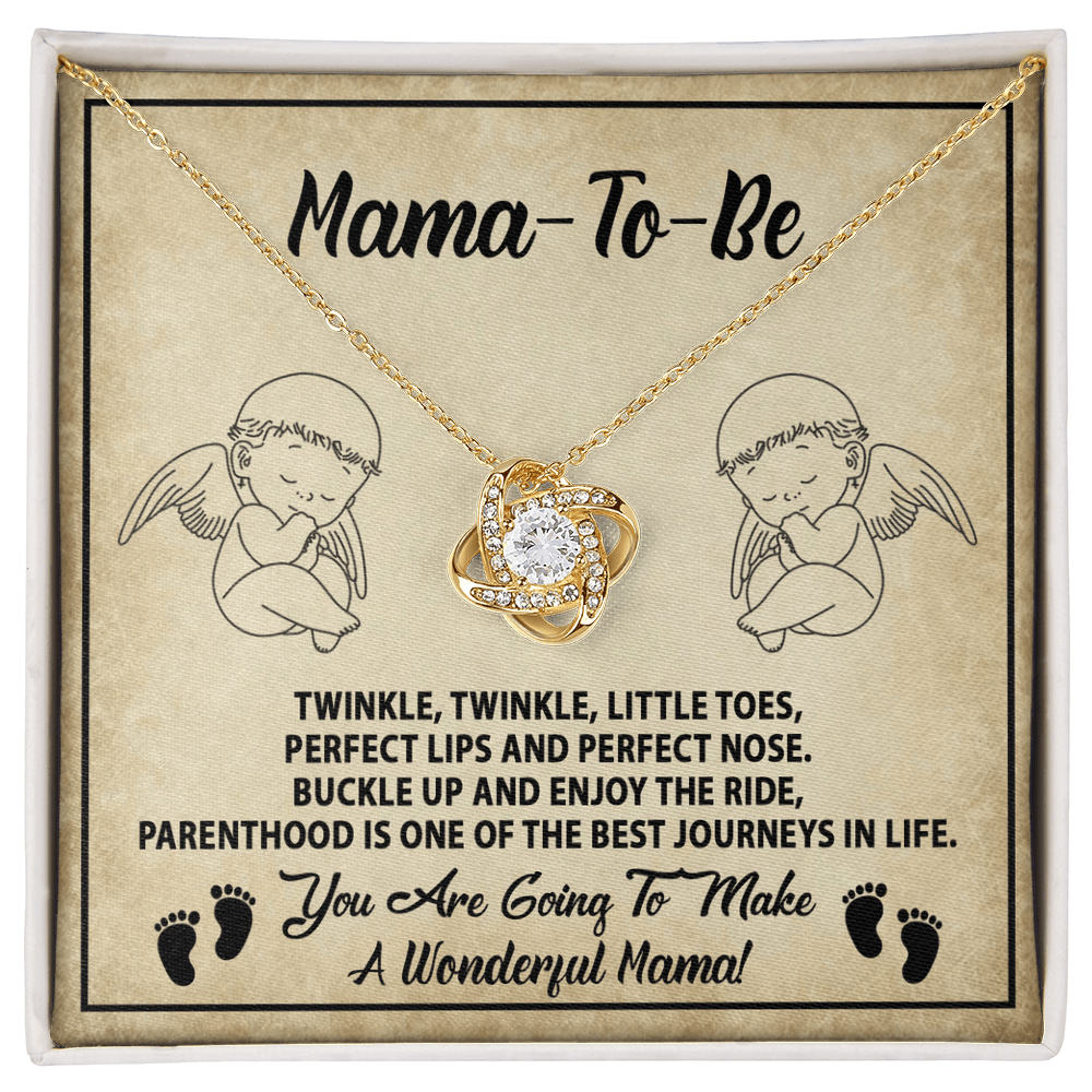 Love Knot Necklace – Gift for Mama - to - Be Celebrating the Start of Motherhood - TreasuredTale