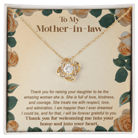 Love Knot Necklace – Thank You Gift for Mother - in - Law from Her Grateful Son - in - Law - TreasuredTale